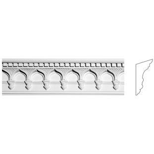 Карниз з гіпсу к-14 h95х45мм