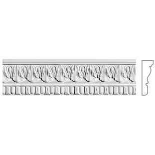 Карниз з гіпсу к-17 h81х21мм
