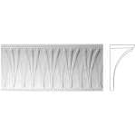 Карниз з гіпсу к-221 h345х200мм