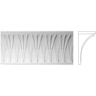 Карниз з гіпсу к-221 h345х200мм