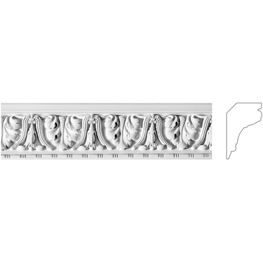 Карниз з гіпсу к-25 h135х90мм