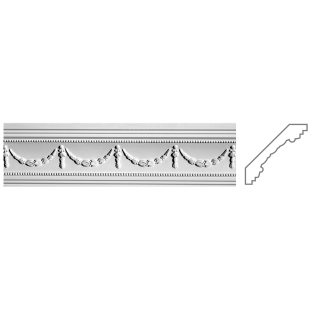 Карниз з гіпсу к-43 h86х86мм