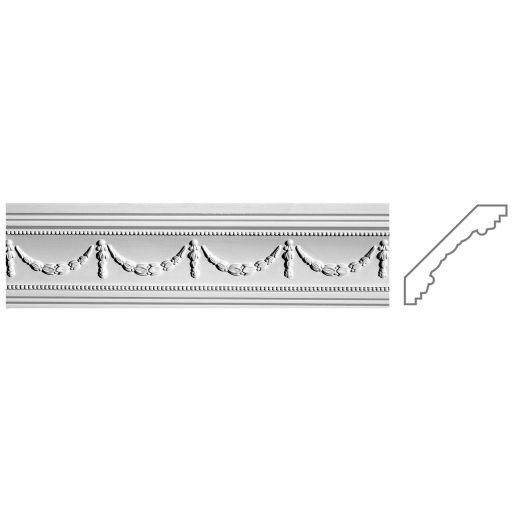 Карниз з гіпсу к-43 h86х86мм