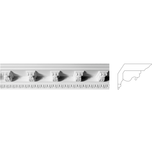 Карниз з гіпсу к-59а h140х195мм
