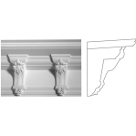 Карниз з гіпсу к-63а h210х210мм