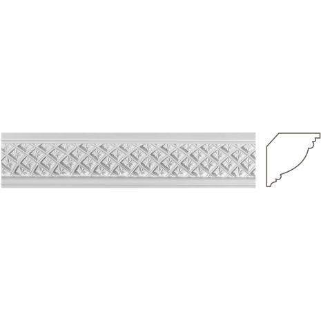 Карниз з гіпсу к-75 h85х70мм