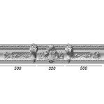Карниз з гіпсу к-322 h200х130 мм