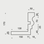 Фасадний кутовий молдинг (лиштва) ФМ 16а (h 170)