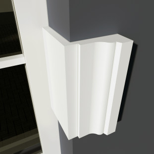 Фасадний кутовий молдинг (лиштва) ФМ 6а (h 140)