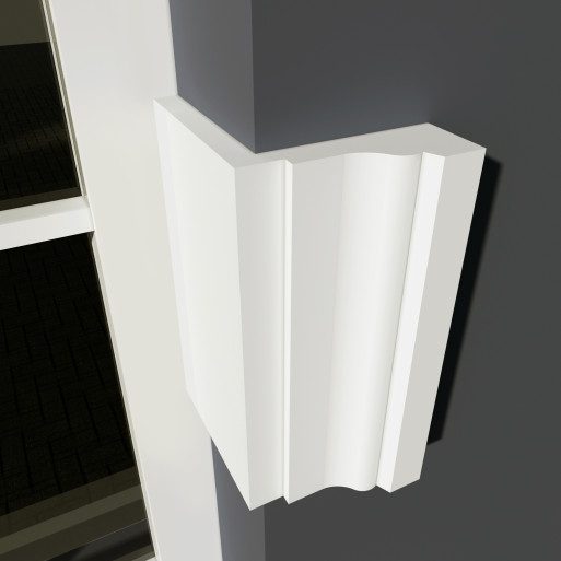 Фасадний кутовий молдинг (лиштва) ФМ 6а (h 140)