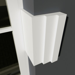 Фасадний кутовий молдинг (лиштва) ФМ 12а (h 150)