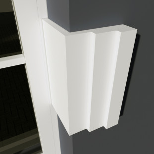 Фасадний кутовий молдинг (лиштва) ФМ 12а (h 150)