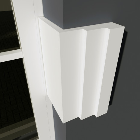 Фасадний кутовий молдинг (лиштва) ФМ 12а (h 150)