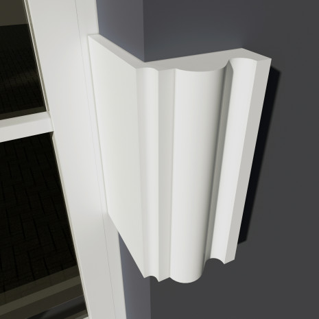 Фасадний кутовий молдинг (лиштва) ФМ 8а (h 130)