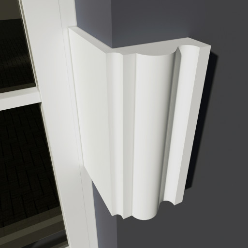 Фасадний кутовий молдинг (лиштва) ФМ 8а (h 130)