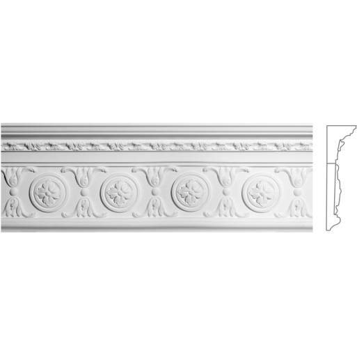 Карниз з гіпсу к-222 h235х87мм