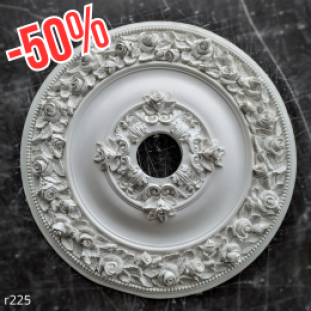 Розетка гіпсова в класичному стилі з трояндами р-225 Ø700