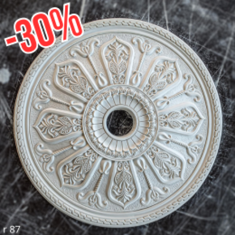 Розетка гіпсова у східному стилі з різьбленим візерунком р-87 Ø400