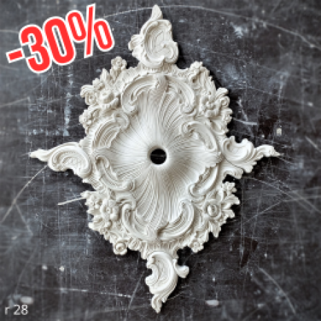 Розетка гіпсова у стилі бароко, у вигляді ромба р-28 890х725