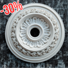 Розетка гіпсова в класичному стилі з квіткою р-35 Ø640