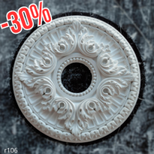 Розетка гипсовая в классическом стиле с узором р-106 Ø470