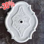 Розетка гіпсова у вигляді ромба з квіткою р-27  560х450