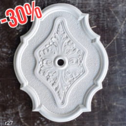 Розетка гіпсова у вигляді ромба з квіткою р-27  560х450