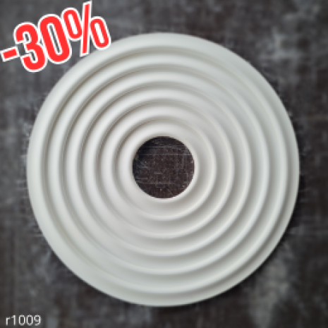 Розетка гіпсова гладка у сучасному стилі р-1009 Ø560