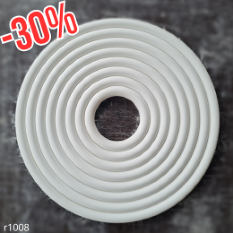 Розетка гіпсова гладка у сучасному стилі р-1008 Ø560