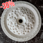 Розетка стельова з гіпсу з тендітними квіточками р-3 Ø340