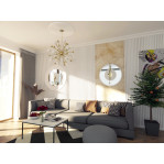 Розетка гіпсова гладка у сучасному стилі р-1008а Ø410