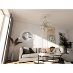 Розетка гіпсова гладка у сучасному стилі р-1008а Ø410