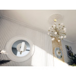 Розетка гіпсова гладка у сучасному стилі р-1008а Ø410