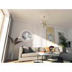 Розетка гіпсова гладка у сучасному стилі р-1009а Ø410