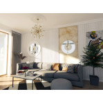 Розетка гіпсова гладка у сучасному стилі р-1009а Ø410