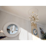 Розетка гіпсова гладка у сучасному стилі р-1009а Ø410