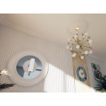 Розетка гіпсова гладка у сучасному стилі р-1010а Ø410