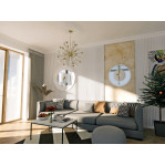 Розетка гіпсова гладка у сучасному стилі р-1012 Ø560