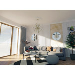 Розетка гіпсова гладка у сучасному стилі р-1012 Ø560