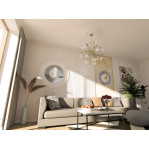 Розетка гіпсова гладка у сучасному стилі р-1012 Ø560