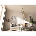 Розетка гіпсова гладка у сучасному стилі р-1013 Ø560