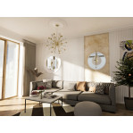 Розетка гіпсова гладка у сучасному стилі р-1014 Ø560