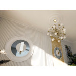 Розетка гіпсова гладка у сучасному стилі р-1014 Ø560