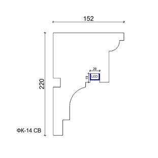 Фк світловий-14 h220х152мм