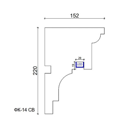 Фк світловий-14 h220х152мм