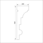 Фасадний карниз ФК10 Н 560х200
