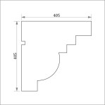 Фасадний карниз ФК11 Н 405х405
