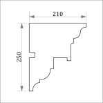 Фасадний карниз ФК13 Н 250х210