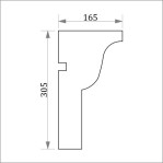 Фасадний карниз ФК14 Н 305х165