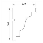 Фасадний карниз ФК15 Н 305х220
